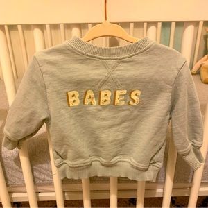 ROE + CRU smiley sweatshirt